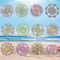 12-Piece Mandala Diamond Art Window Clings - 5D DIY Suncatcher Stickers for Glass - Stained Glass Effect Diamond Painting Kits for Adults & Beginners - Removable Gem Art Decals for Windows & Mirrors
